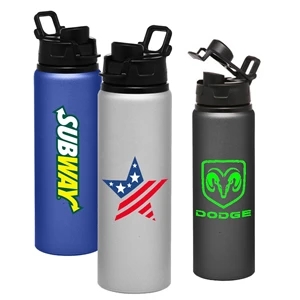 25 oz Aluminum Sports Bottle w/ Snap Lid