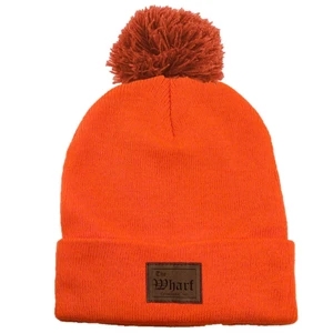 Long Knit Beanie With Pom