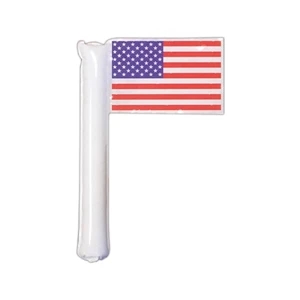 Inflate-a-flag (tm) - Imprint On Pole - Flag With Usa Design On Both Sides And Imprint On 14" X 2.75" Pole