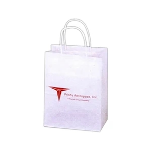 Natural - 6 Working Days - Kraft Paper Shopping Bag With Twisted Paper Handles, 8" X 4 3/4" X 10 1/2"
