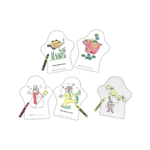 Color Me (tm) - 6 Working Days - Hand Puppets With Colorable Feature On Both Sides