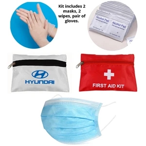 PPE Kit 2 Surgical masks, 2 Alcohol Pads, Pair of Gloves
