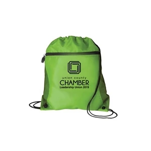 Custom Logo Mesh Pocket Drawstring Backpack