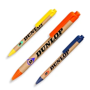 Recycled Pens w/Custom Logo & Colorful Clip