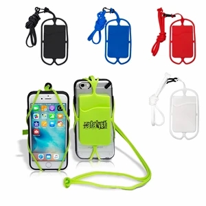 Silicone Pocket with Lanyard for Mobile Devices