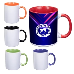 11 oz. Colorful Dye Blast Mug for Full Color Imprint