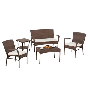 Leisure Collection 5-pc Outdoor Garden Patio Set w/End Table