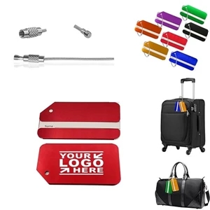 Aluminum luggage bag tag