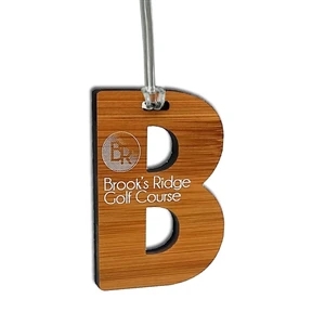 Custom Bamboo UV color Bag Tag