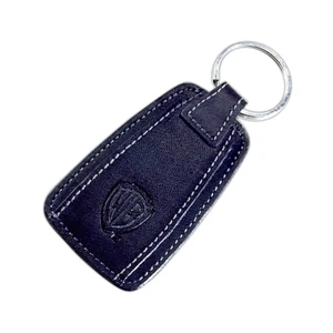 Concorde - Black - Cowhide Leather Contemporary Formed Rectangular Shape Key Tag