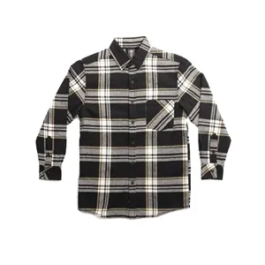 Burnside Youth Open Pocket Long Sleeve Flannel Shirt