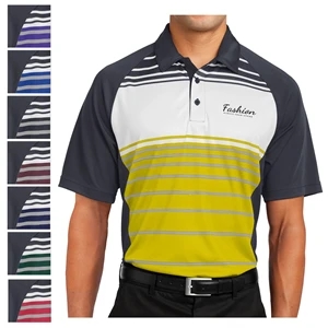 Sport-Tek® Dry Zone® Stripe-Accented Polo