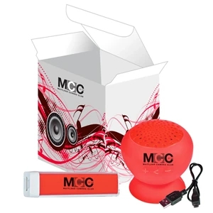 Custom Logo Power Bank and Speaker Combo