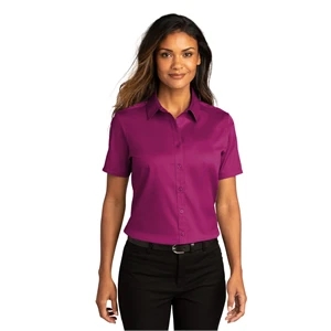 Port Authority Women's Short Sleeve SuperPro React Twill ...