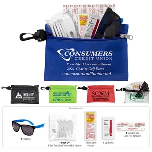 Chip 14 Piece Golf Kit in Supersized Zipper Pack Components