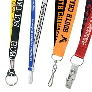 1" 2Tone Custom Silkscreen Lanyard with Breakaway