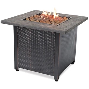 Endless Summer -LP Gas Fire Pit w//Resin Mantel, Tile Design