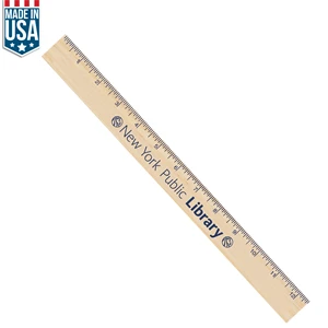 12" Natural Finish Ruler