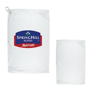 16" X 25" Golf Towel  W/ Grommet And Hook