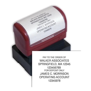 Stamp, Endorsement - Pre-Inked, Popular Layout