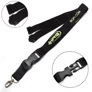 Custom Logo 1/2" Polyester Lanyard w/ Buckle Release & Safety Break