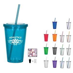 Custom Logo 16 Oz. Customizable Tumbler with Candy
