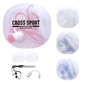 Wireless Earphones with Translucent Carrying Case