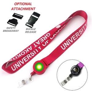 Combo Lanyard with Retractable Badge Reel ID Holder