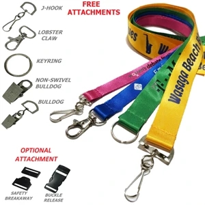 Nylon Lanyard w/ Standard Attachment ID Badge Holder