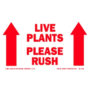 Live Plants Please Rush Labels