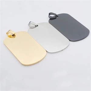 Stainless steel  shiny polished military dog tags