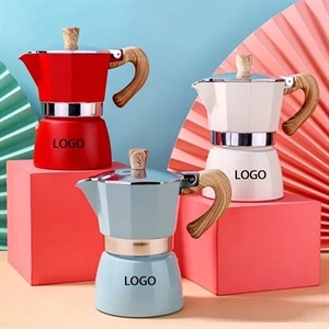 5 OZCreative Mocha Coffee Pot with Wooden Handle