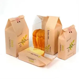 Customized Kraft Paper Bread Cookie Bag