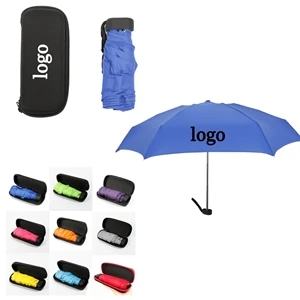 Custom Logo FOLDING TRAVEL UMBRELLA WITH EVA CASE