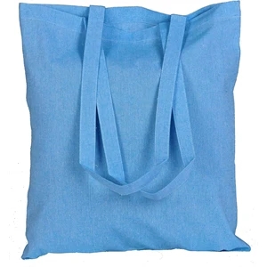 Free Imprint & Shipping AZURE Color Recycled Cotton Tote Bag