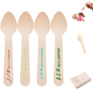 Disposable Wooden Spoon With Round Head