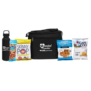 Deluxe Appreciation Cooler Water Bottle Set With Snacks