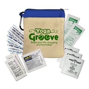 Outdoor Canvas Zipper Tote Day Kit with Carabiner
