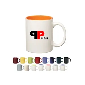 11 oz Colored Stoneware Mug With C-Handle