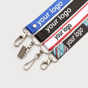 Custom Logo Top Seller Polyester Custom Printed Lanyard ID badge Holder