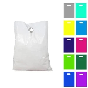 Soft PE Plastic Die Cut Shop Tote Bags