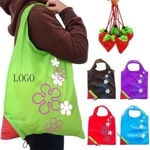 Folding Strawberry Tote Bag