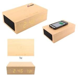 BlueSequoia Alarm Clock With Qi Charging Station And Wire...