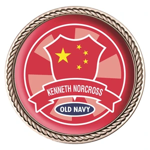 Full Color Speed Challenge Coin with Rope Border