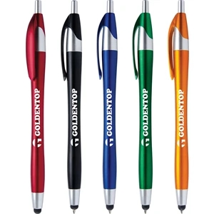 Metallic Colored Stylus Click Pen