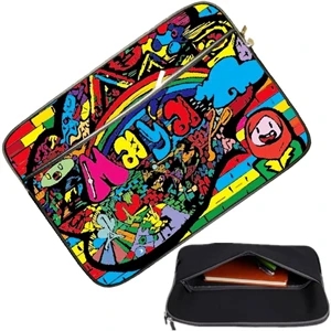 Sublimation Neoprene Laptop Sleeve w/Front Pocket Full Color