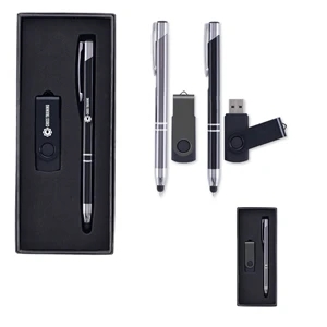 Custom Tres Chic Stylus Pen with 8GB Flash Drive Gift Set