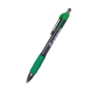 Translucent Black Barrel Rubber Grip Pen