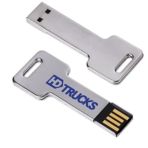 Silver Key USB 2.0 Flash Drive