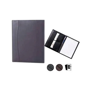 Leather Pocket Padfolio With 8.5" X 11" Writing Tablet And Full Length Pocket